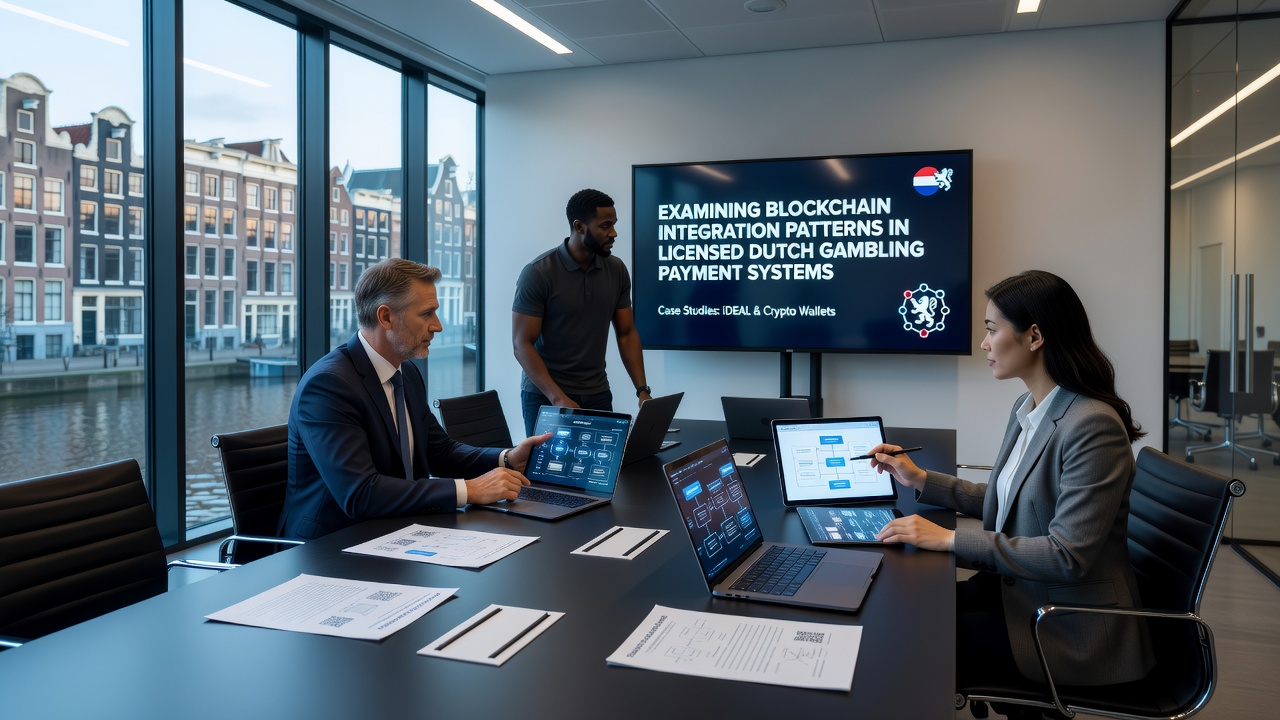 Diagram van integratiepatronen tussen blockchainnetwerken en Nederlandse gokbetalingssystemen