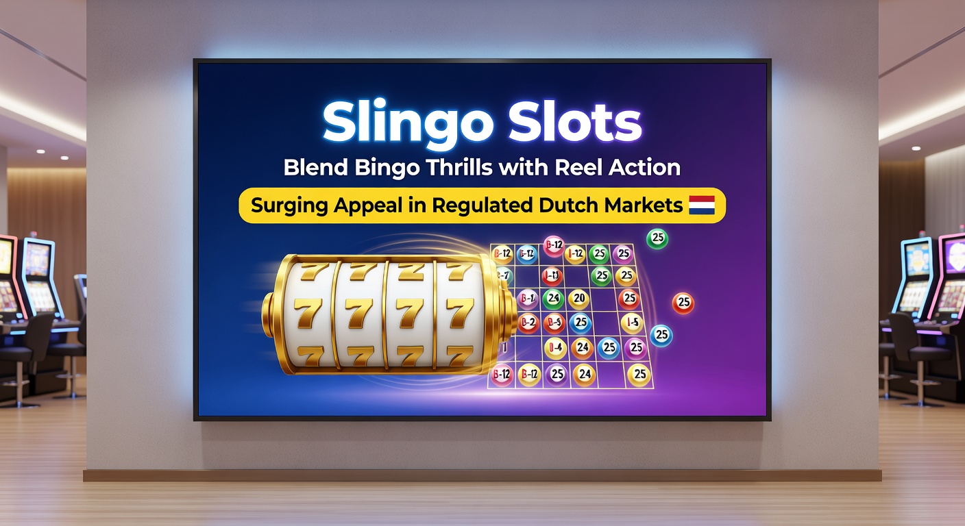 Spelerinterface van populaire Slingo-game zoals Slingo Rainbow Riches, met gevulde lijnen en multiplier-badges in een Nederlands casino-thema